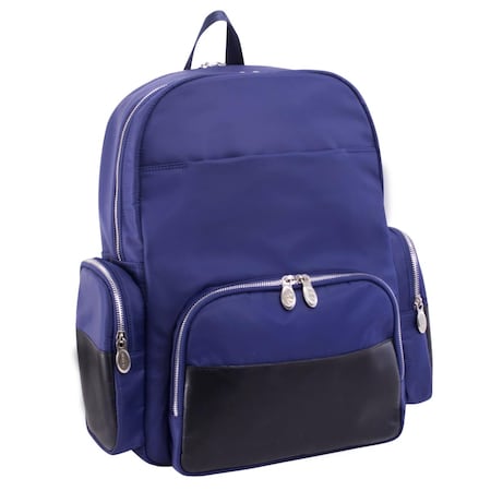 Mckleinusa 17 in. Cumberland Nylon Dual Compartment Laptop Backpack, Navy 18367